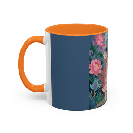 The Ladies And The Enchanted Macaw Colorful Mugs – Art Deco Botanical Elegance