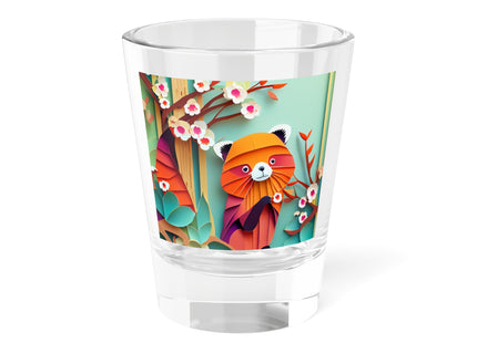 A Playful Red Panda Shot Glass, 1.5oz