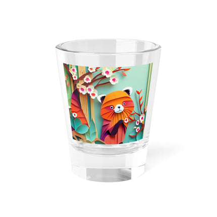 A Playful Red Panda Shot Glass, 1.5oz