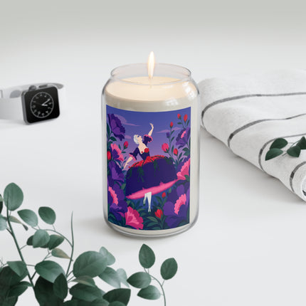 🌹🩰 The Midnight Rose Garden Ballerina Scented Soy Candle – Art Deco Floral Ballet