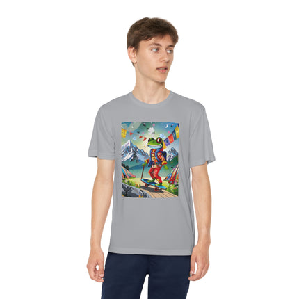 Skateboarding Frog Youth Competitor Tee – Whimsical Adventure & Playful Energy
