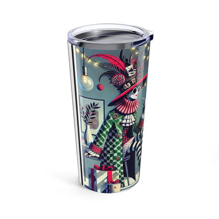 Whimsical Christmas Tea Party Tumbler 20oz