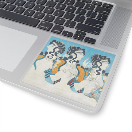 Reproduction of Ladies in Blue by Emile Gilliéron Kiss-Cut Stickers (4 Sizes)