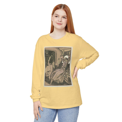 L’Attentat by Fernand Siméon Garment-dyed Long Sleeve T-Shirt