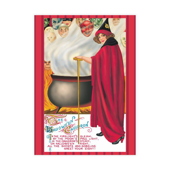 The Hallowe'en Cauldron In the Firelight's Gleam Postcards (envelopes included) - Bundles of 10, 30, 50 Pieces