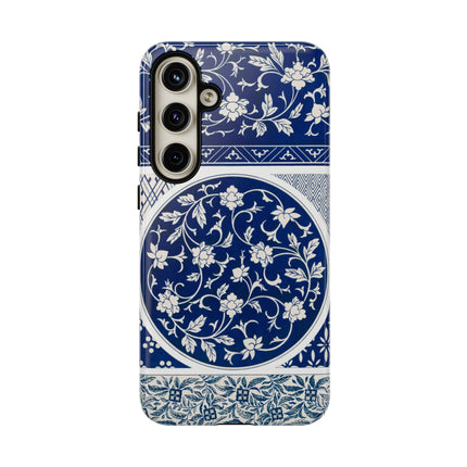 Blue Flower Pattern by Owen Jones Phone Cases