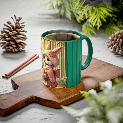 Geisha Kitten’s Easter Stroll Colorful Mugs (11oz, 15oz)