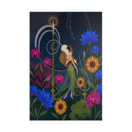 🌙🕯️ The Lady Of The Midnight Garden Puzzle – Art Deco Nocturne