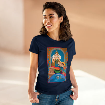 April & Diamond (from the Gem Series) by Sofia Chiostri Women's Midweight Cotton Tee