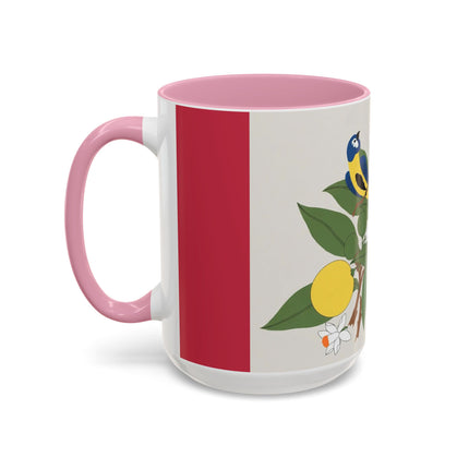 Blue Tit & Butterfly Colorful Mugs – Spring Harmony & Delicate Beauty