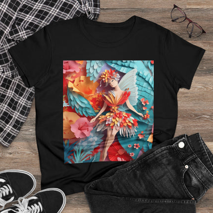 Hibiscus Fairy Women's Midweight Cotton Tee
