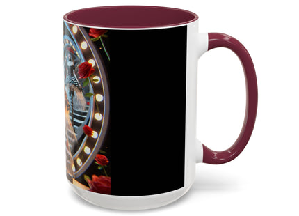 Halloween Witch Through the Mirror Colorful Mugs (11oz, 15oz)