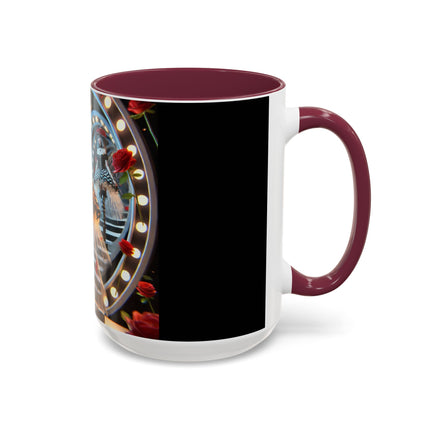Halloween Witch Through the Mirror Colorful Mugs (11oz, 15oz)
