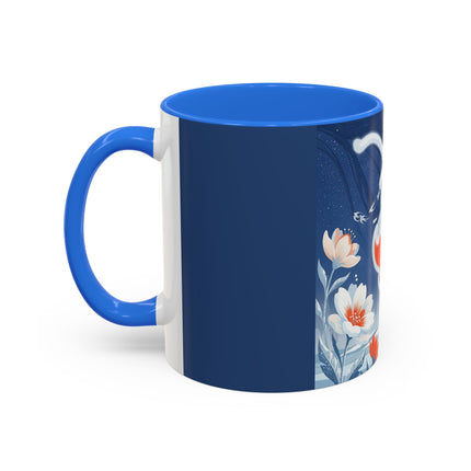 ❄️⛸️ The Winter Skater’s Flight Colorful Mug – Art Deco Floral Fantasy