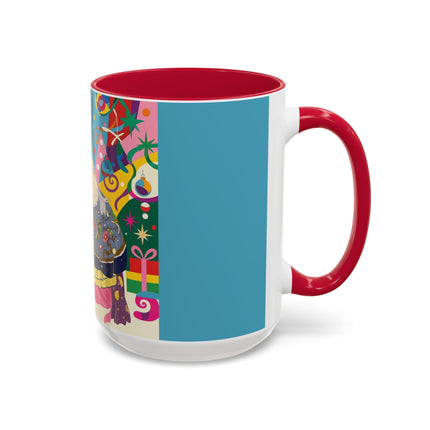 🎀✨ The Christmas Court Of Joy Colorful Mug – Art Deco Holiday Fantasy