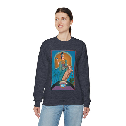 March & Aquamarine (Gem Series) by Sofia Chiostri Unisex Heavy Blend™ Crewneck Sweatshirt