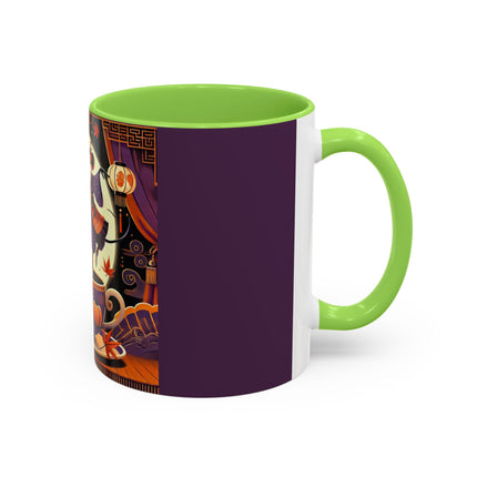 Theatrical Halloween Mice on Teacup Colorful Mugs (11oz, 15oz)