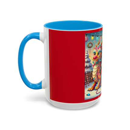 Playful Dragon's Christmas Colorful Mugs (11oz, 15oz)