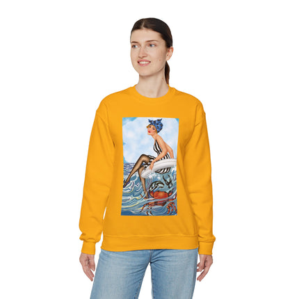 Playful Waves and Fashion Follies Heavy Blend™ Crewneck Sweatshirt