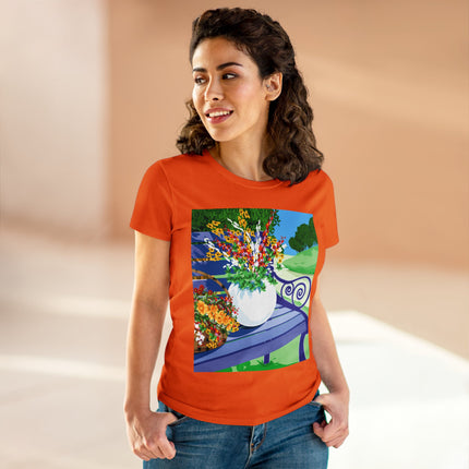 Blooming Harmony Women's Midweight Cotton Tee