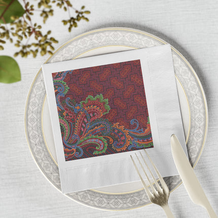 Design for a Carpet by Anonymous I White Coined Napkins