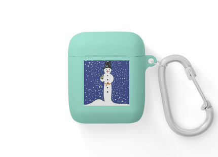 Snowman in Falling Snow AirPods Cover