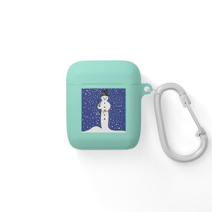 Snowman in Falling Snow AirPods Cover