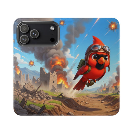 🐦✈️ The Cardinal Dive Bomber Flip Case – Bold Flight & Fearless Adventure
