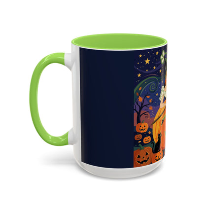 🧙‍♀️🎃 The Witch Of Pumpkin Moon Hollow Colorful Mug – Whimsical Halloween Magic