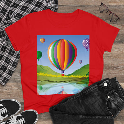 Colorful Heights Women's Midweight Cotton Tee