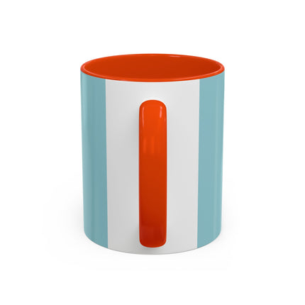 The Lady Of The Coral Parasol Colorful Mugs – Art Deco Coastal Elegance
