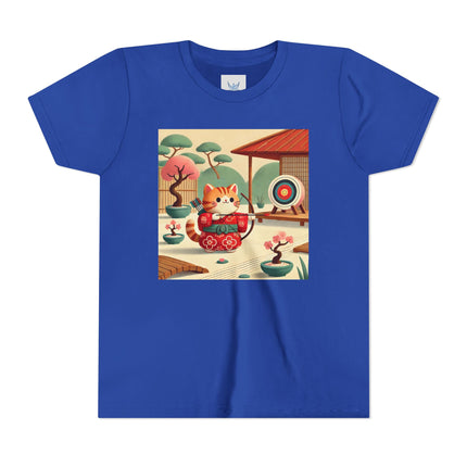 Archer Kitten in the Zen Garden Youth Short Sleeve Tee