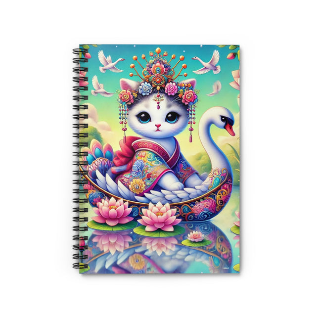 Geisha Kitten’s River Voyage Spiral Notebook - Ruled Line