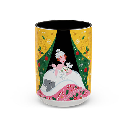 💌🎄 The Christmas Letter Of Holly House Colorful Mug – Whimsical Art Deco Holiday Charm