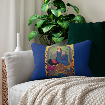 December & Tanzanite (from the Gem Series) by Sofia Chiostri Spun Polyester Lumbar Pillow