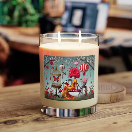 Reading In A Painted Garden Scented Candle - Full Glass, 11oz