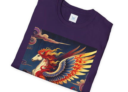 Flame-Winged Horse at Sunset Unisex Softstyle T-Shirt