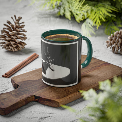 “Goat” (“Blesbok”) by Samuel Jessurun de Mesquita Colorful Mugs, 11oz