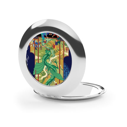 Celestial Dragon Gathering Compact Mirror – Mythic Majesty & Timeless Tradition