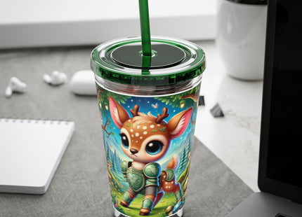 Fawn Defender Sunsplash Tumbler with Straw, 16oz