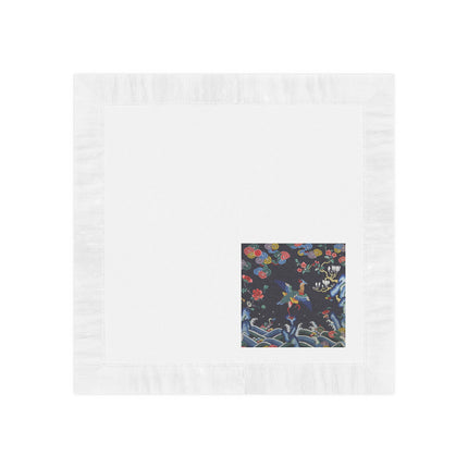 Rank Badge with Mandarin Duck White Coined Napkins