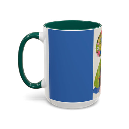 Lady with the Golden Fish Colorful Mugs – Whimsical Fashion & Playful Fantasy