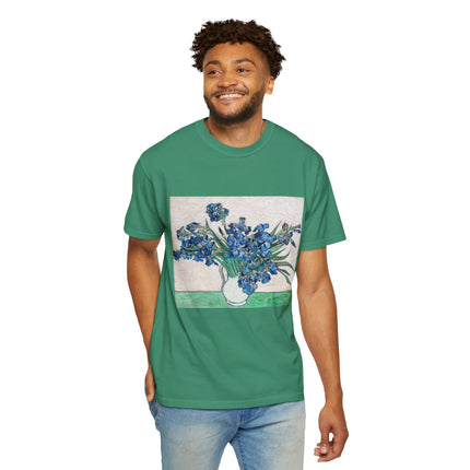 Irises by Vincent Van Gogh Unisex Garment-Dyed T-shirt