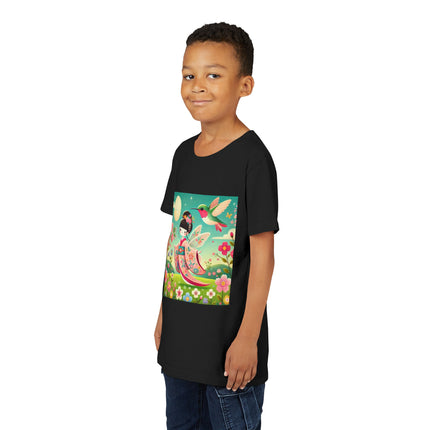 Geisha Fairy and the Hummingbird Blossom Youth Short Sleeve Tee