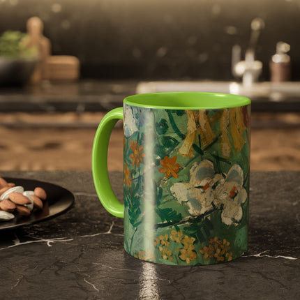 Flowers by August Babberger Colorful Mugs (11oz, 15oz)