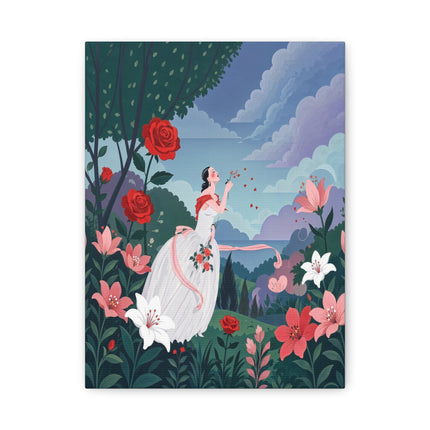 🌹💌 The Garden Of Blown Kisses Matte Canvas – Art Deco Floral Romance