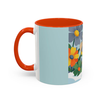 ❄️🌼 The Winter Flower Wanderer Colorful Mug – Colorful Art Deco Snow Fantasy