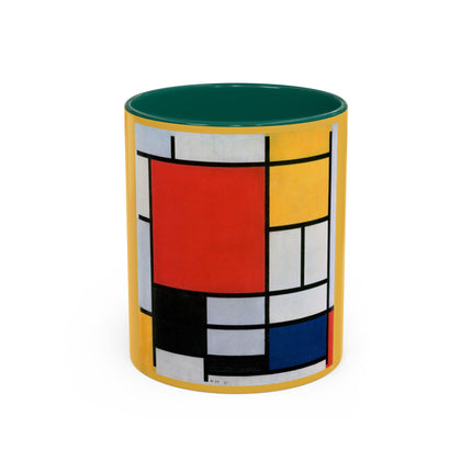 Composition with Red, Yellow, Blue, and Black by Piet Mondrian Colorful Mugs (11oz, 15oz)