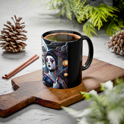 Geisha’s Black Ink Tears Colorful Mugs (11oz, 15oz)
