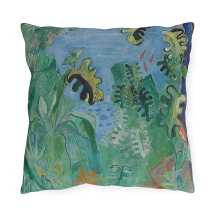 Symphonie in Grün by Oskar Moll Outdoor Pillows